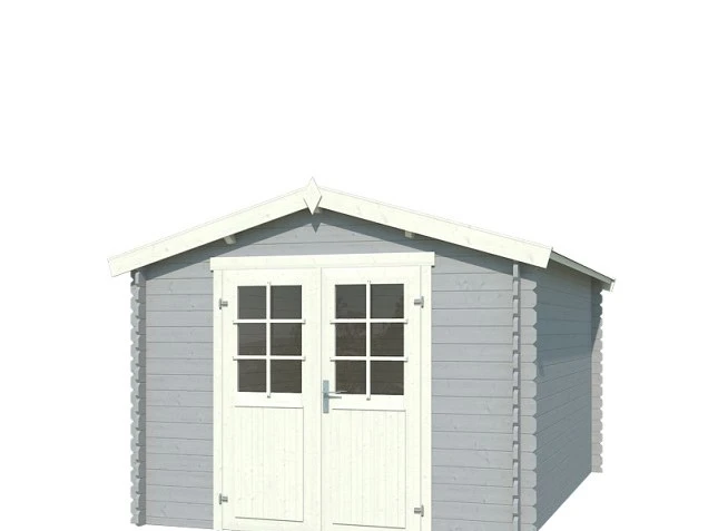 Outdoor Life Blokhut Norah Platinum Grey-Wit 275 x 380 cm - Afbeelding 3